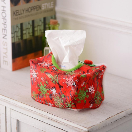 Cutie Decorativa pentru Servetele, Flippy, Model Mos Craciun, Tematica Craciun, 16 x 10 cm, Rosu [3]