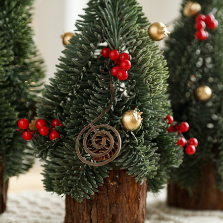 Decoratiune Craciun pentru Masa, Flippy, Ornament de Decor Model Brad de Craciun de Dimensiuni Mici, pentru Birou si Interior, din Plastic 26 x 12 x 12 cm, Verde [2]