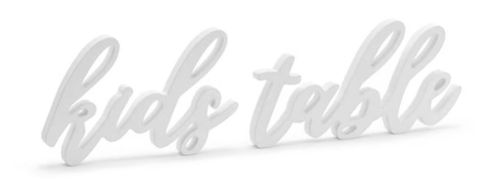 Emitatoare de Sunet - Decoratiune cu inscriptie, lemn, alb, 38x10cm