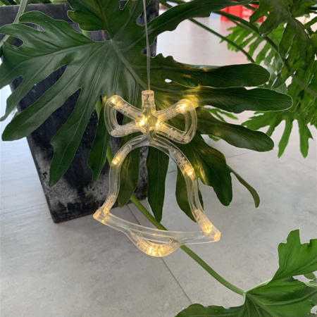 Decoratiune de Craciun Luminoasa in forma de Clopotel 15x18 cm, cu Ventuza, Alb Cald, Flippy [3]