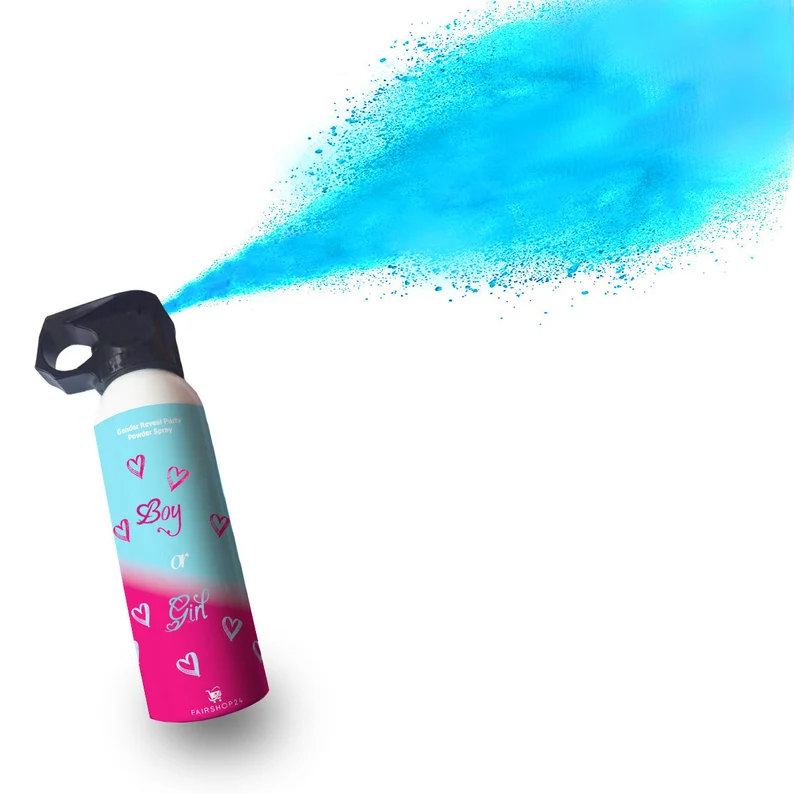 Reduceri - Extinctor cu pudra colorata albastra Gender Reveal