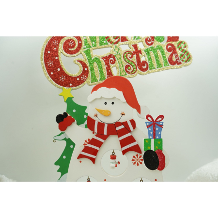 Figurina decorata de Craciun, Om de zapada, Alb, din Lemn, 18 cm x 24.5 cm, Interior, Flippy [1]