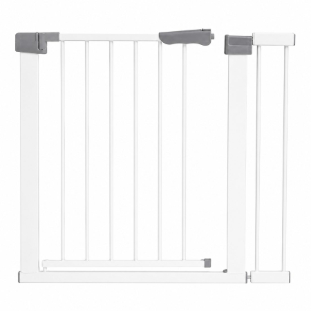Articole Diverse copii - Gard de Siguranta cu Poarta pentru Copii, Flippy, Latime 66 cm, Inaltime 76 cm, Teava din Fier Vopsit, Elemente PP, Alb