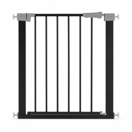 Articole Diverse copii - Gard de Siguranta cu Poarta pentru Copii, Flippy, Latime 66 cm, Inaltime 76 cm, Teava din Fier Vopsit, Elemente PP, Negru