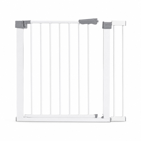 Articole Diverse copii - Gard de Siguranta cu Poarta pentru Copii, Flippy, Latime 72 cm, Inaltime 76 cm, Teava din Fier Vopsit, Elemente PP, Alb