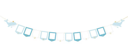 Bride-Box - Ghirlanda cu rama foto - Balena 10.5x15 cm, 2.5 m