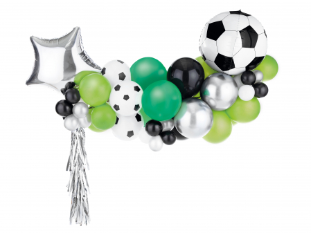 Petreceri Sportive - Ghirlanda de baloane - Fotbal, mix de culori, 150x126cm