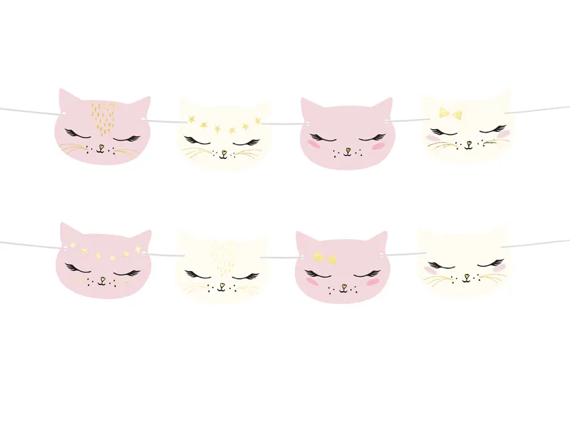 Termometre copii - Ghirlandă pentru pisoi, mix, 1,4 m