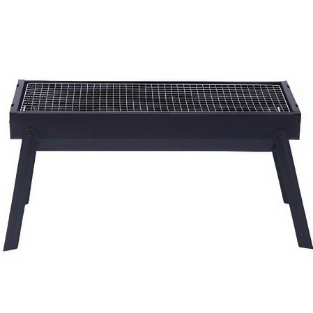 Bucatarie - Gratar Portabil, Flippy, Confectionat din Metal, pentru Picnic, Gradina, Terasa, Camping, Dimensiuni Reduse, 60x22x23 cm, Negru