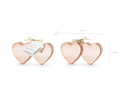 Greutate baloane Inimi culoare Rose Gold, [2]