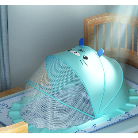 Husa Anti-Tantari, Flippy, Pliabila, Protectie 360 Grade, Parasolar, 0-1 An, 60 x 55 x 5 cm, Albastru [3]