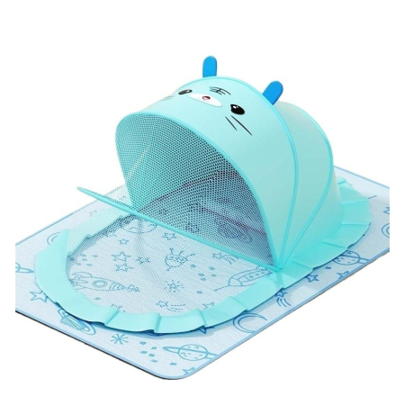 Articole copii - Husa Anti-Tantari, Flippy, Pliabila, Protectie 360 Grade, Parasolar, 0-1 An, 60 x 55 x 5 cm, Albastru