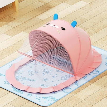 Husa Anti-Tantari, Flippy, Pliabila, Protectie 360 Grade, Parasolar, 0-1 An, 60 x 55 x 5 cm, Roz [1]