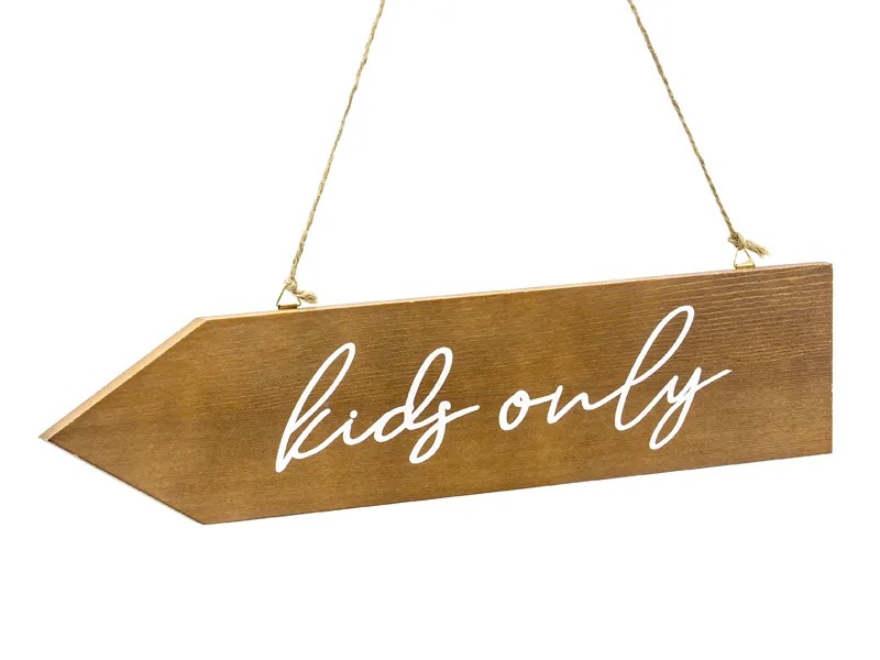 Jucarii interactive - Indicator din lemn doar pentru copii, 36x7.5cm