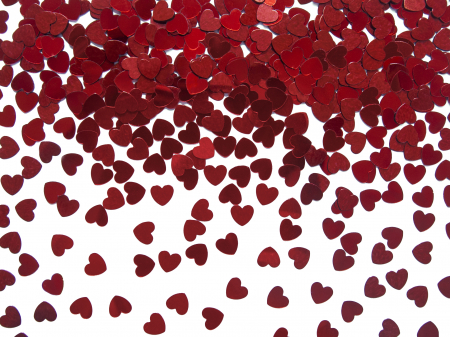 Confetti - Inimi de confetti, roșu, 5mm, 30g
