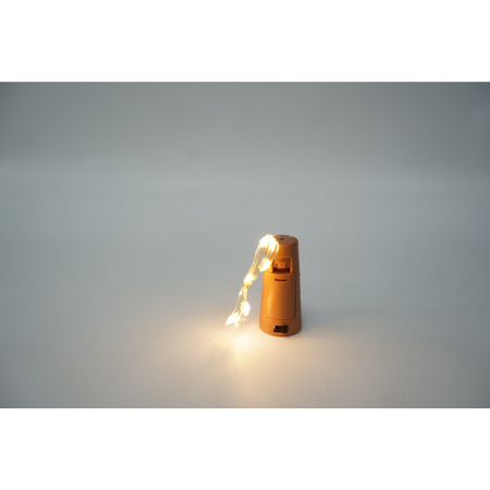 Instalatie Craciun, 1 metru, 10 LED-uri, alb cald,cu baterii,fir cupru, liniar, interior/exterior, Flippy [1]