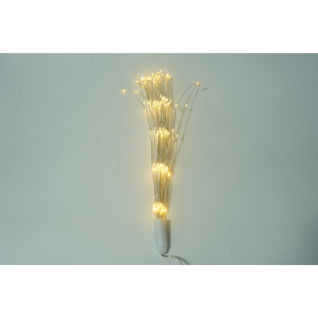 Instalatie Craciun, Flippy, 200 LED-uri, Telecomanda 8 functii, Incarcare Solara, Explozie Fireworks, Fir Cupru, interior/exterior, Alb Cald [5]