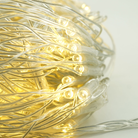 Instalatie Craciun Yoto, Tip Plasa, 3 m x 1 m, 160 LED-uri, Prelungitor 1.5 m, 8 Jocuri de Lumini, Interconectabila, Fir transparent, Interior/Exterior, Alb Cald [4]