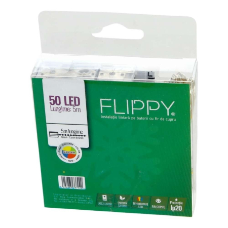 Instalatie de Craciun cu Baterii Tip Liniar, 2 jocuri de lumini, Fir Cupru 5 m 50 LED -uri, Multicolor [4]