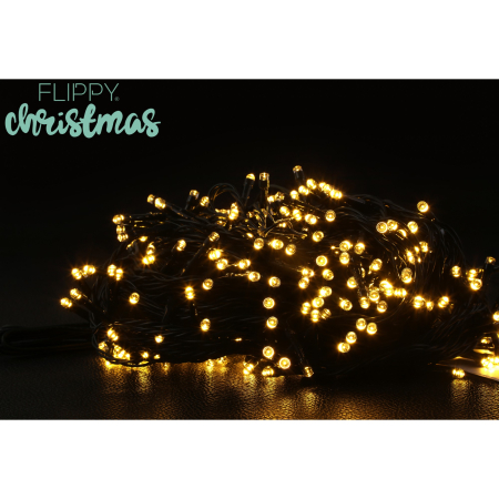 Instalatie luminoasa de Craciun cu LED, 300 LED-uri, 32 metri lungime, 8 programe, interior/exterior, incarcare solara, alb cald, Flippy [8]