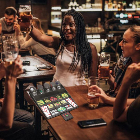 Joc de baut cu banuti Flippy, Pahare de Shot din Sticla Incluse, distractiv si interactiv, 23x28 cm, multicolor [5]