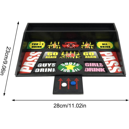 Joc de baut cu banuti Flippy, Pahare de Shot din Sticla Incluse, distractiv si interactiv, 23x28 cm, multicolor [2]