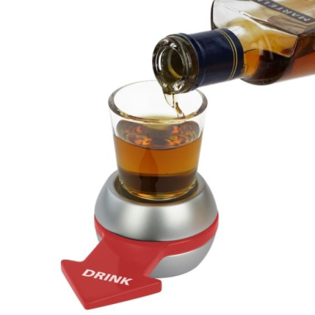 Joc de baut Drink Spin Flippy, 10.3 x 11.5 cm, Pahar de Shot din Sticla, gri [4]