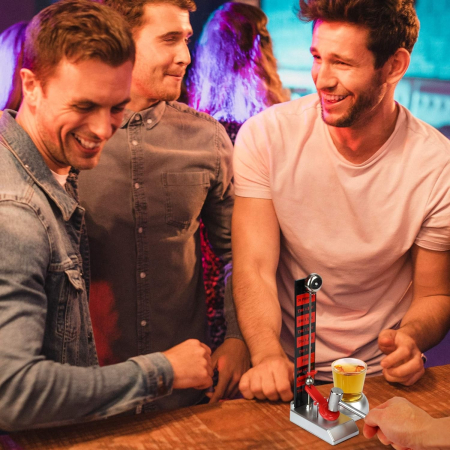 Joc de baut Hammershot cu Pahar Shot Flippy, 22 cm, Material Sticla, Plastic, Fier, Multicolor [3]