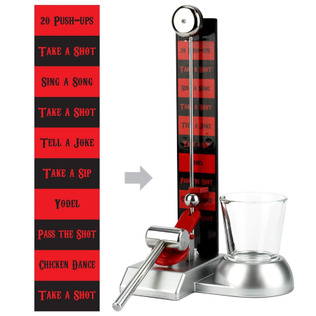 Joc de baut Hammershot cu Pahar Shot Flippy, 22 cm, Material Sticla, Plastic, Fier, Multicolor [5]