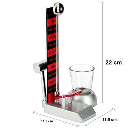 Joc de baut Hammershot cu Pahar Shot Flippy, 22 cm, Material Sticla, Plastic, Fier, Multicolor [1]