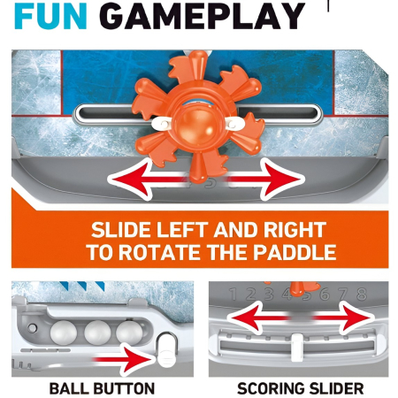 Joc de Masa Interactiv Ice Hockey pentru Copii, Flippy, 4 Mingi, Tabela Scor, 40.7x27x14.5 cm, Multicolor [3]