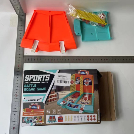 Joc de Masa Mini Baschet Interactiv pentru Copii, Flippy, pentru 2 Jucatori, 6 Mingi Incluse, 22x16.5x18.2 cm, Multicolor [2]