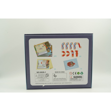 Joc educativ magnetic de interconectare, micul pompier, 15 nivele, 9 carti, pentru copii, +3 ani, multicolor [6]