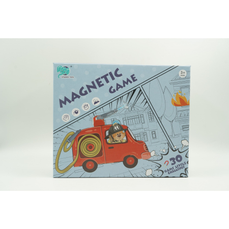 Joc educativ magnetic de interconectare, micul pompier, 15 nivele, 9 carti, pentru copii, +3 ani, multicolor [5]