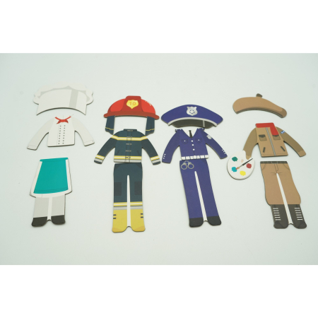 Joc magnetic dress, papusa magnetica cu multiple haine, 26 de piese, pentru copii, +3 ani, multicolor [6]