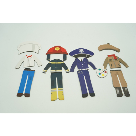 Joc magnetic dress, papusa magnetica cu multiple haine, 26 de piese, pentru copii, +3 ani, multicolor [5]