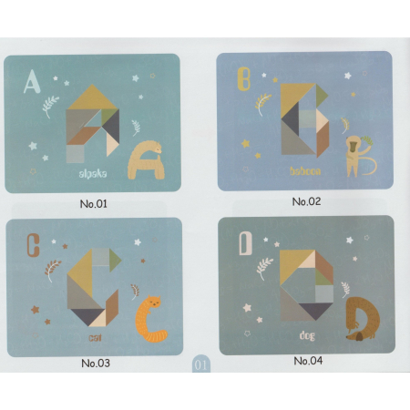 Joc Magnetic Tangram, tabla si forme diverse magnetice, 34 de piese, pentru copii, +3 ani, multicolor [14]