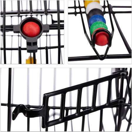 Joc Mini Loterie Flippy, Bingo, cu Pahare de Shot din Sticla, 20 x 20 x 19 cm, 48 Bile, Negru [9]