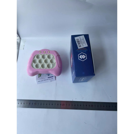 Joc Pop It, Flippy, consola, joc interactiv, antistres, cu baterii, Abs si silicon, Roz, 12 x 10 x 5.8 cm [7]