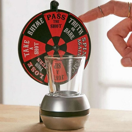 Joc roata cu shoturi Flippy, pentru petrecere, 16 x 10 x 7 cm, pahar inclus [4]