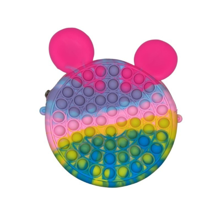 Genti, Portofele, Penare - Jucarie antistres din silicon Flippy, Geanta Pop It, Mickey Mouse