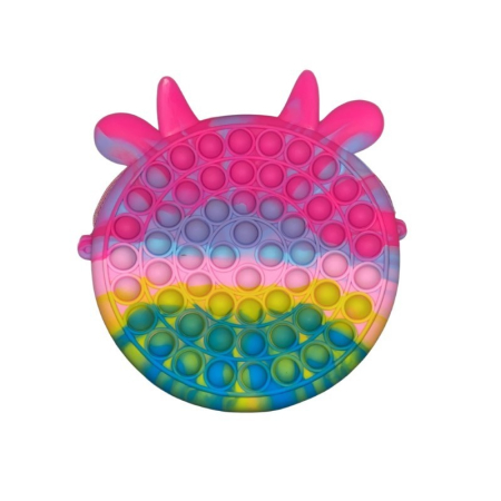 Jucarie antistres din silicon Flippy, Geanta Pop It, Vacuta [1]