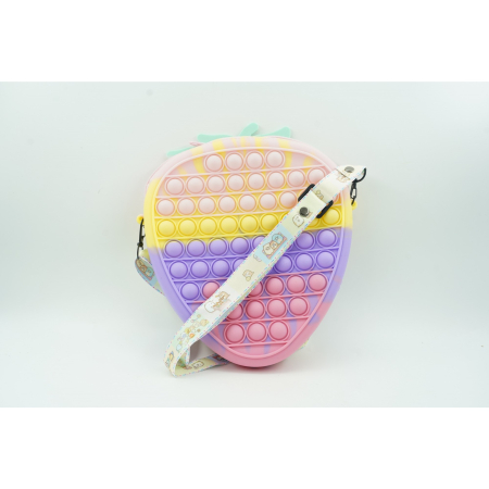 Jucarie Antistres din silicon Flippy, Pop It Now And Flip It, Capsuna, Multicolor [1]