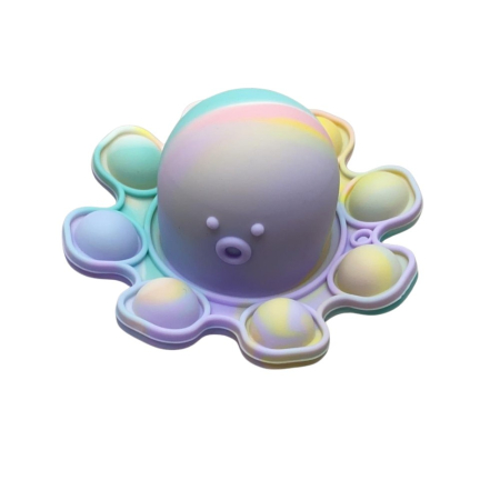 Jucarii Senzoriale, Fidget Toys - Jucarie antistres din silicon, Flippy®, Pop It Now and Flip It, Caracatita reversibila, Multicolor, V6