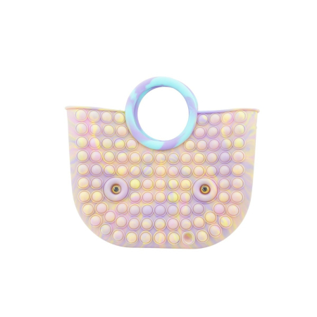 Genti, Portofele, Penare - Jucarie Antistres din silicon Flippy, Pop It Now And Flip It, Geanta mare, 28 cm, Multicolor, Model 6 V2