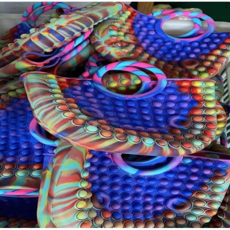 Jucarie Antistres din silicon Flippy, Pop It Now And Flip It, Geanta mare, 28 cm, Multicolor, V5 [1]