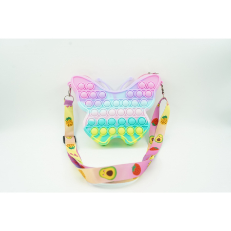 Jucarie antistres din silicon, Flippy, Pop It Now and Flip It, Geanta mica, Fluturas, Macarons [3]