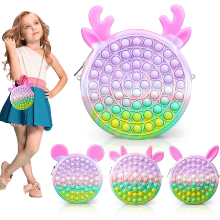 Jucarie antistres din silicon Flippy, Pop it Now and Flip It ,Geanta ,Multicolor [3]