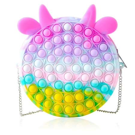 Jucarie antistres din silicon Flippy, Pop it Now and Flip It ,Geanta ,Multicolor [8]