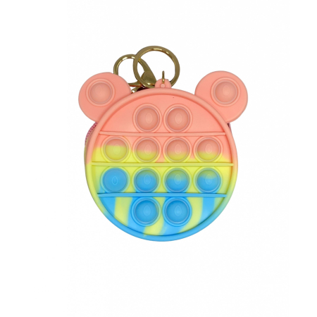Jucarie Antistres din silicon Flippy, Pop It Now And Flip It, Portofel, 6 cm, Macarons [1]